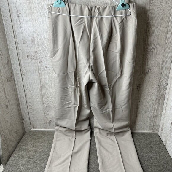 Norm Thompson Womens Pants Size 16 Beige Khaki Elastic Waist Zip Up w/ Pockets - Picture 3 of 5